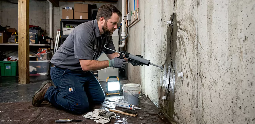 Basement Leak Repair From Inside in Grand Prairie